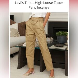 Free People Levi’s Tailor Loose Taper Pant Khaki Tan Camel Size 28